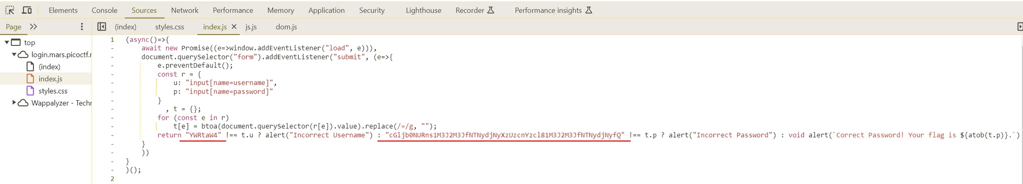 picoCTF: login(Web) 이미지 3