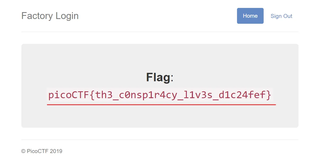 picoCTF: logon(Web) 이미지 6