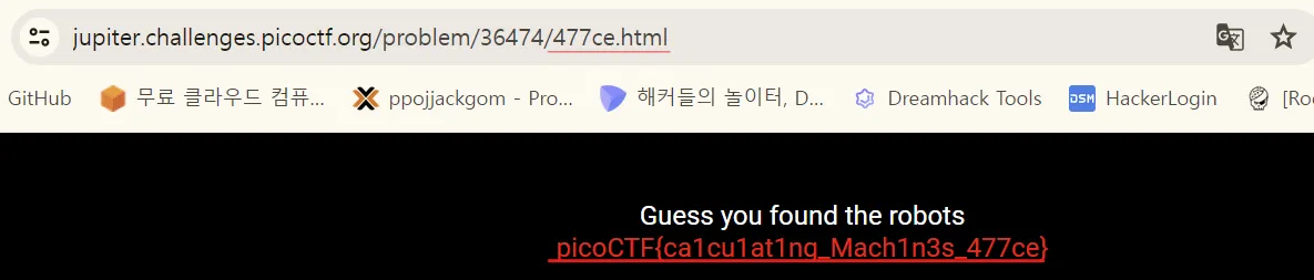 picoCTF: where are the robots(Web) 이미지 4
